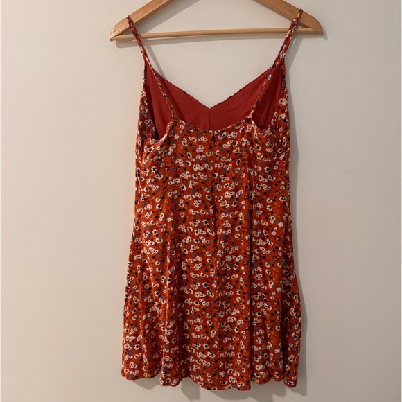 Floral V-Neck Ruched-Front Slip Dress - Picture 4 of 9